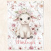 Cute lamb farm Custom Name Baby Blanket (1)