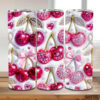 Inflated Rhinestone Cherry Bow Tumbler