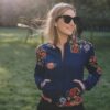 Retro Floral Rising Sun Bomber Jacket (1)