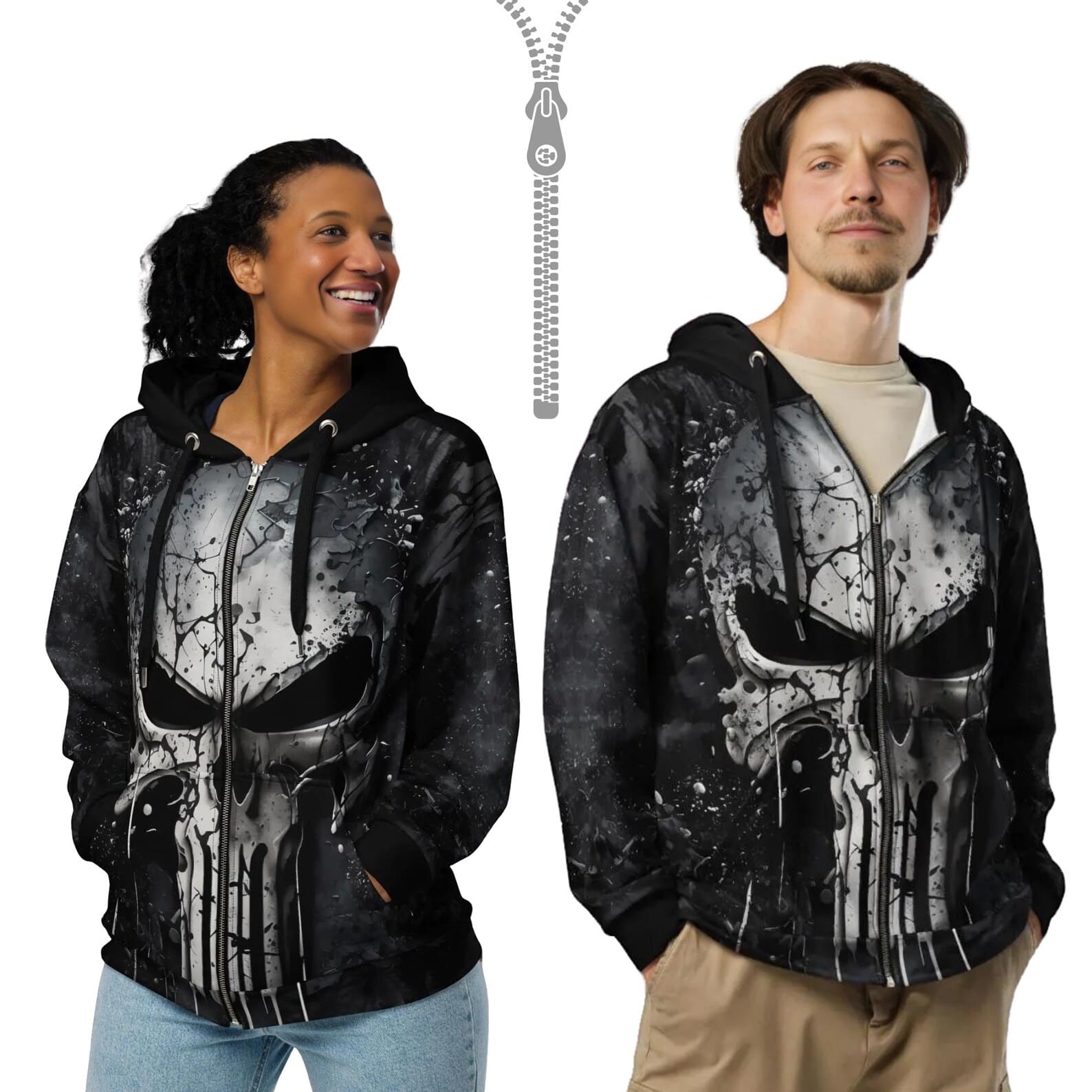 Unisex Punisher Zip Hoodie (1)