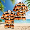 Wrestling Orange Hibiscus Pattern Hawaiian Shirt (1)